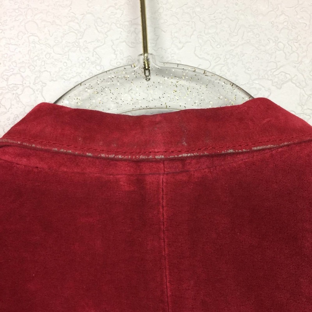 Red Suede Women's Blazer - Picture 8 of 9